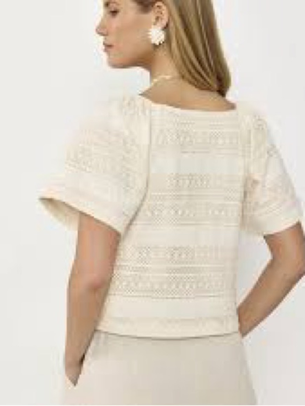 Vintage Alison Daley Lined Lacey Small Cottagecore Top